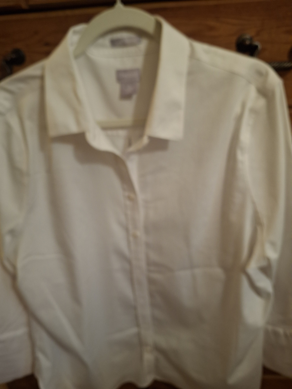 Chico's Ladies White No Iron Stretch Button Down Blouse - Picture 4 of 6